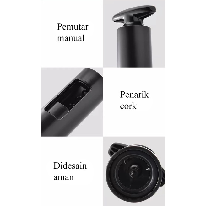 [1KG 5PCS] LBS KLT Corkscrew Manual Wine Bottle Opener / Alat Pembuka Tutup Botol Wine Full Set