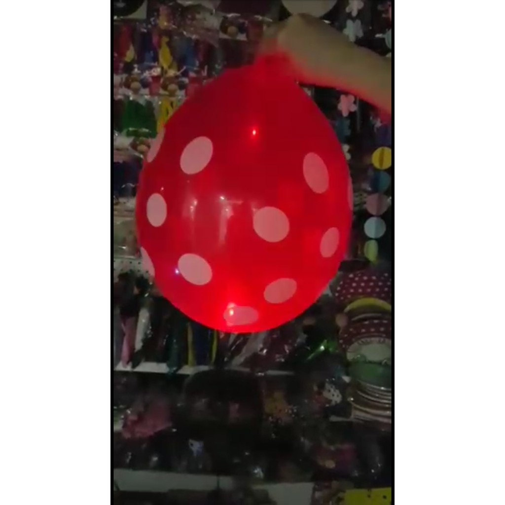 2Pcs Balon Lampu Polkadot LED - Balon Hiasan Dekorasi - Balon Latex