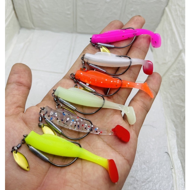 Soft lure 6cm 5 gram hook plus Blade mini / Soft Lure / Umpan karet