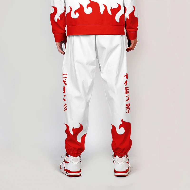 Jogger pants Yondaime Hokage 7 White Anime Manga Naruto Premium Unisex