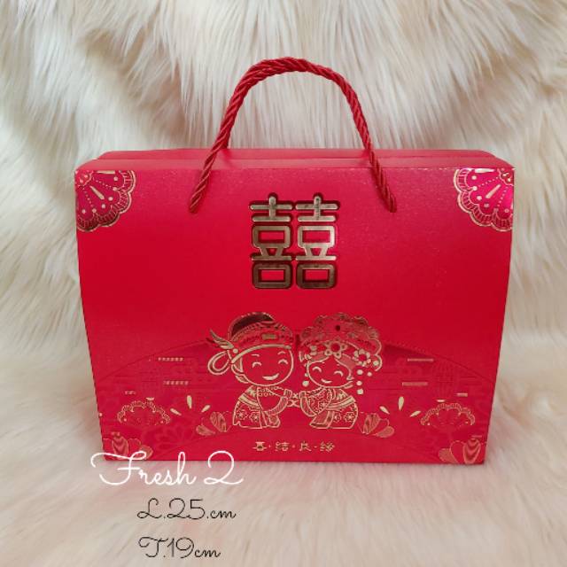 Paperbag sangjit 25CM / kantong sangjit merah / peperbag handuk /kotak sangjit