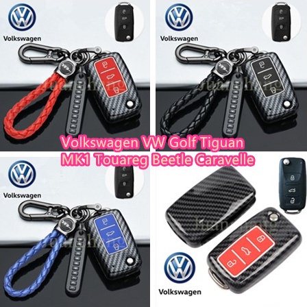 Case Kunci Mobil Bahan Silikon Karbon Untuk Volkswagen VW Golf 4 5 6 MK4 MK5 MK6 Tiguan MK1 Touareg Beetle