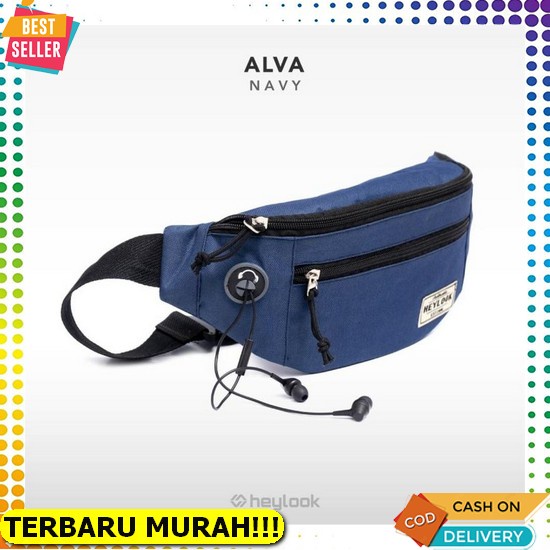 Tas Selempang Pria Branded Sedang Distro Kain Original Terbagus U3J0 Kulit Asli Korean Style Premium