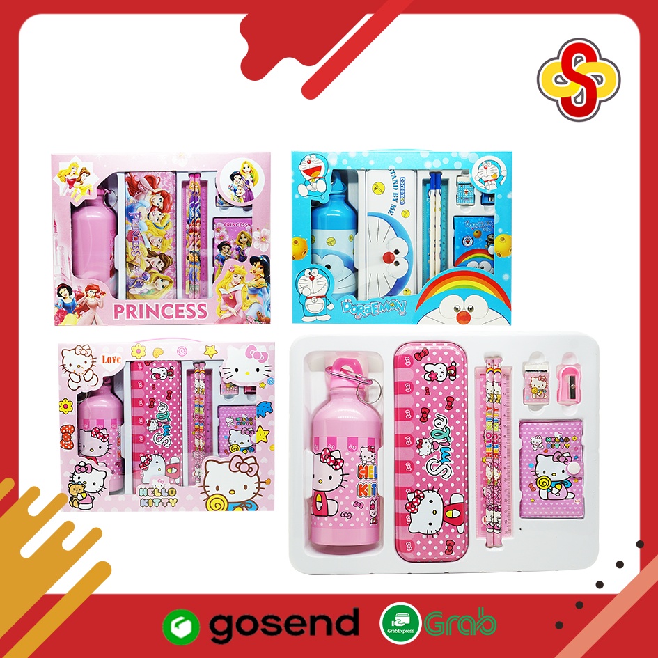 Set Alat Tulis Sekolah Anak 7 in 1 Karakter Stationery Set 606