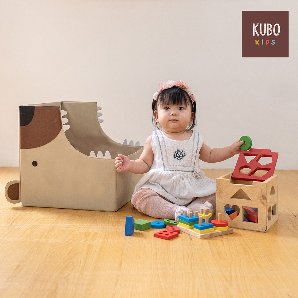 Kubo Kids Box Organizer Tanpa tutup Kuma/Kotak penyimpanan