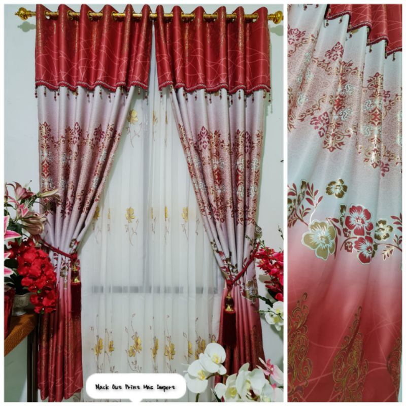 Gorden Poni Gabung//Gorden Motif Glitter//Gorden Blackout//Gorden Cantik//Gorden Mewah//Gorden Murah