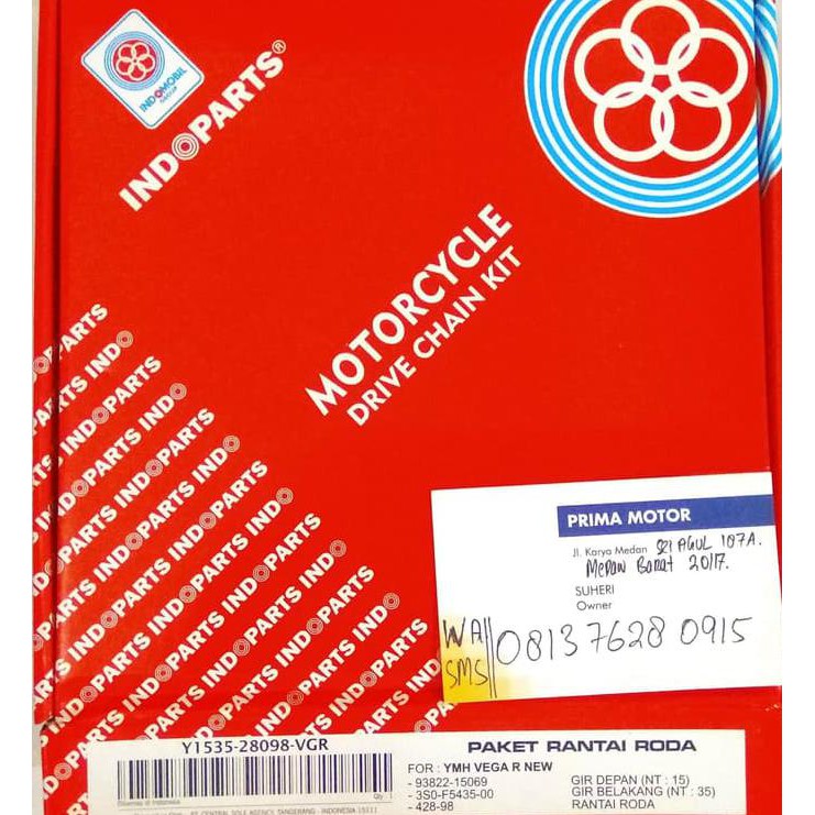 New Gear Set Vega R New Indopart Gir Set Vega R New Indoparts Ori