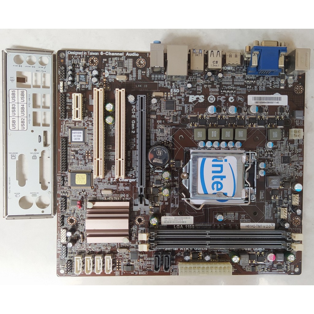 MotherBoard ECS H61 Socket 1155 Mobo Mainboard (HDMI+USB 3.0)