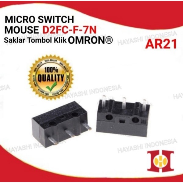 Micro Switch Mouse Omron D2FC-F-7N Saklar Tombol Klik AR21-10 pcs