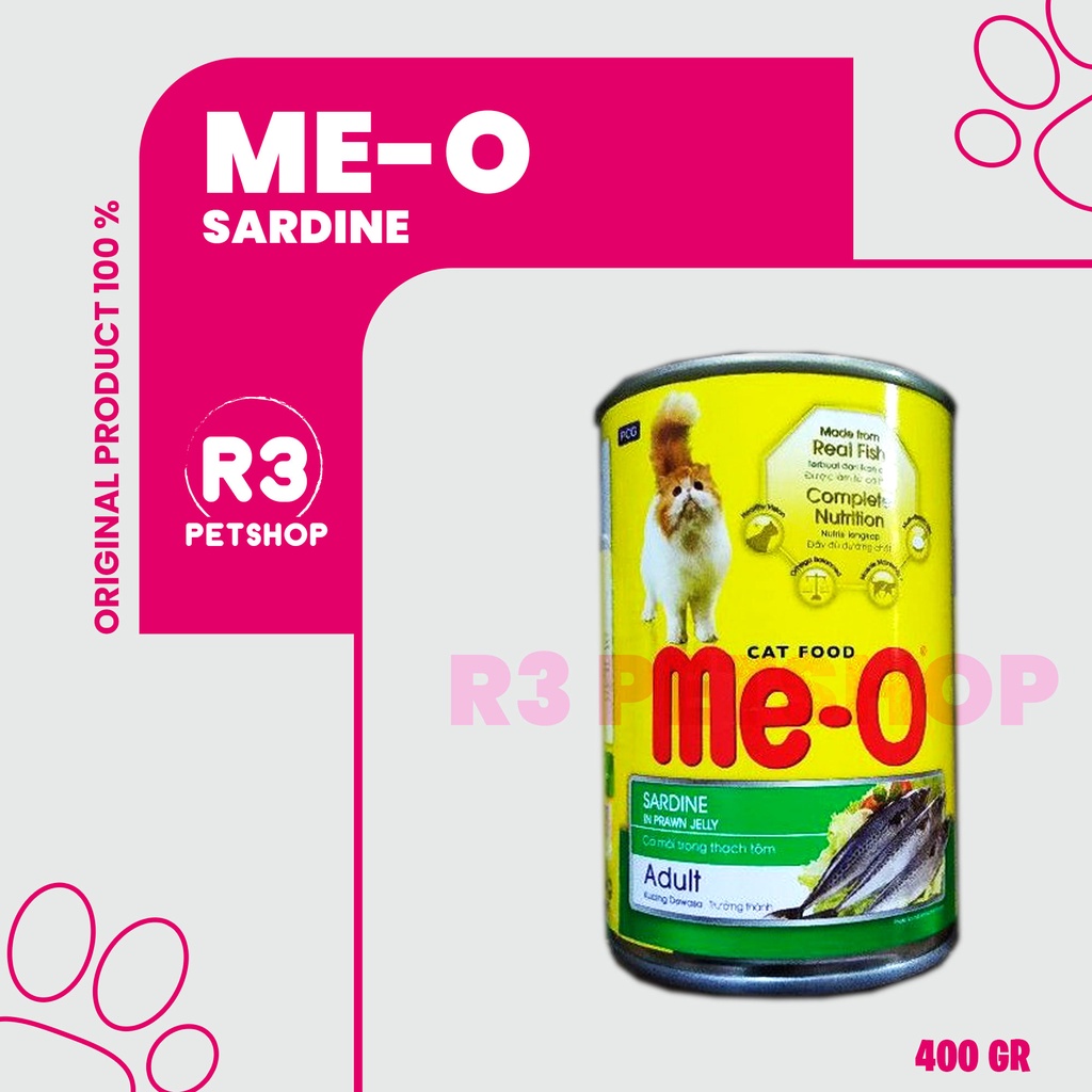 Makanan Kucing basah premium MEO kaleng 400gr All Varian