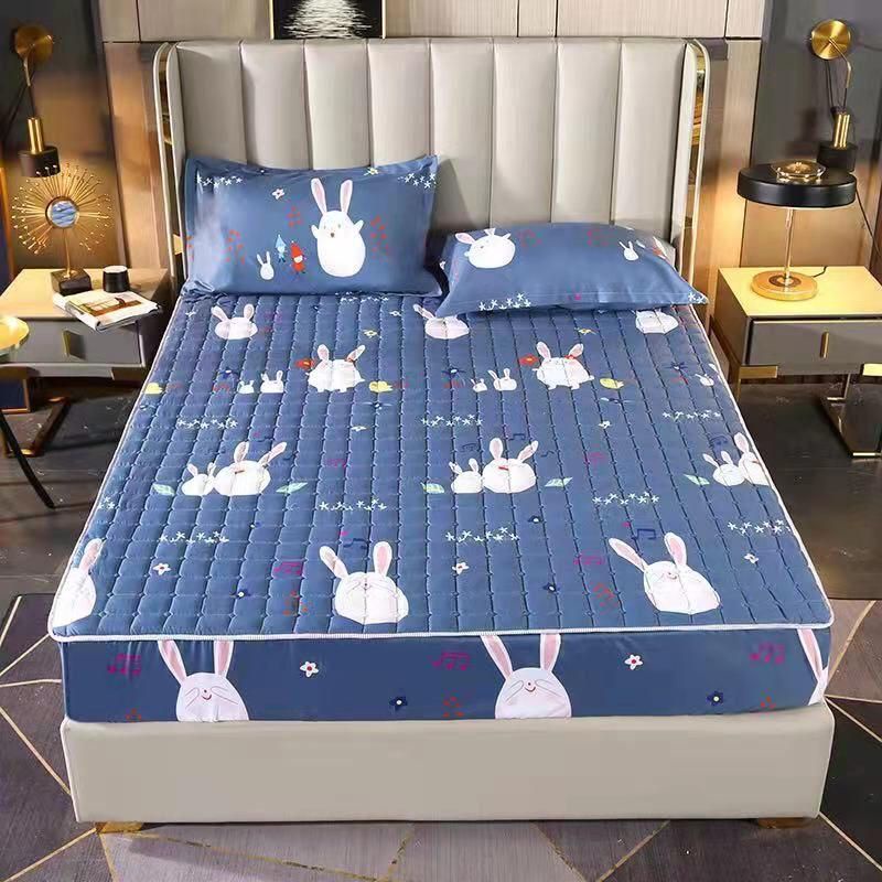 Sprei Waterproof / Sprei Protector bermotif / Sprei anti air ukuran 180x200CM dan 160x200CM-180 abu kelinci
