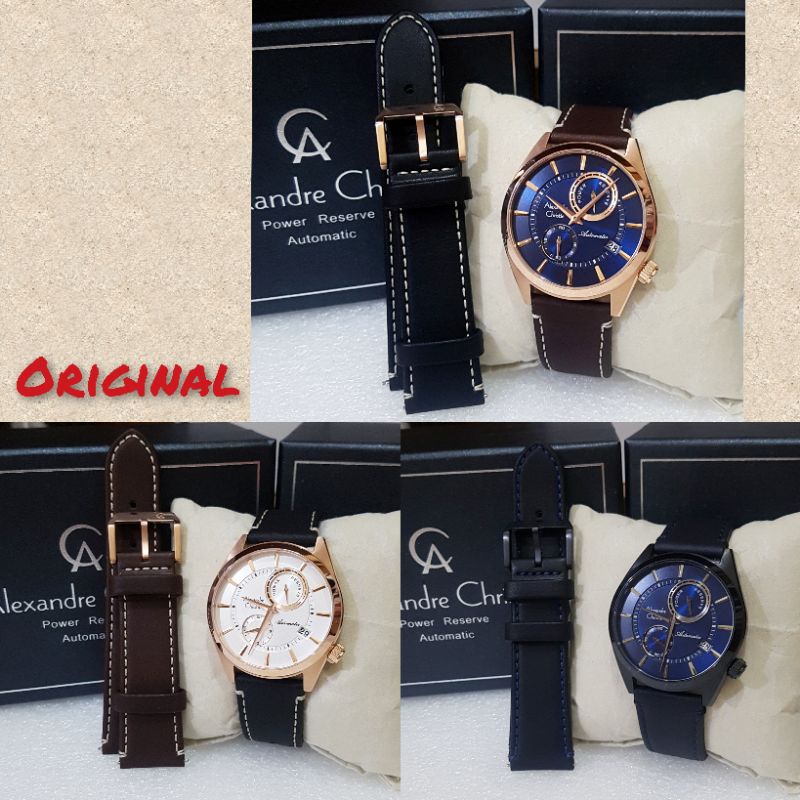 Alexandre Christie Ac 3041 Otomatis Jam Tangan Pria Original