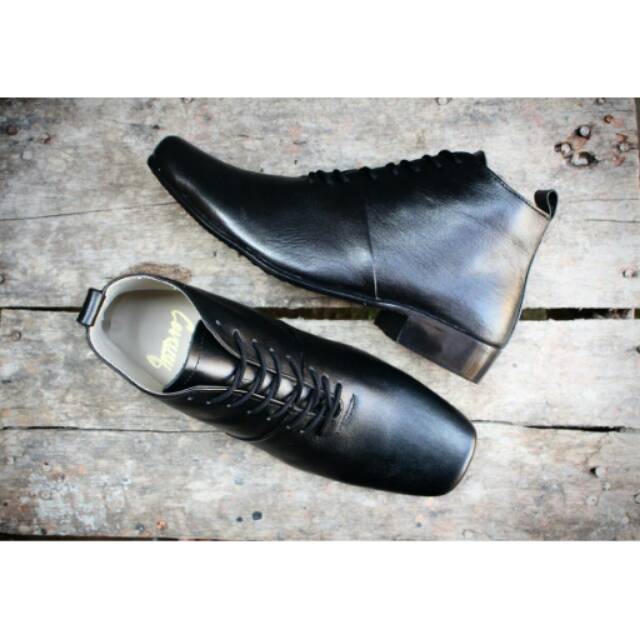 Sepatu Pantofel Pria Cevany Tali Tinggi Kulit Asli Formal Shoes Pantopel