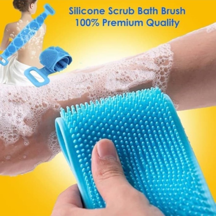 *COD*Sikat punggung Silikon /Alat gosokan punggung mandi/ Silicone scurbber