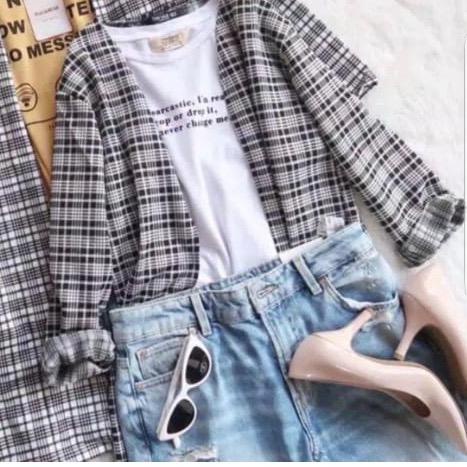 ✬ Outer Long Cardi Wanita Panjang Motif Kotak Premium GF11 ☉