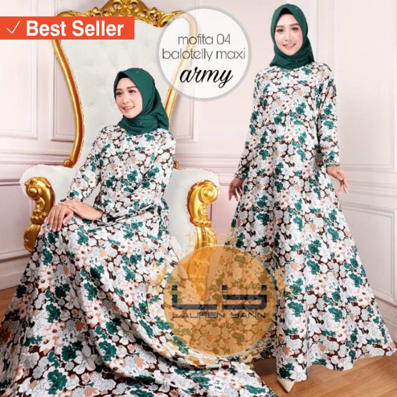 FASHION REMAJA MURAH TERLARIS MODERN UNIK / LY ELYE FASHION - MOFITA BALOTELY MAXI BAHAN BALOTELI