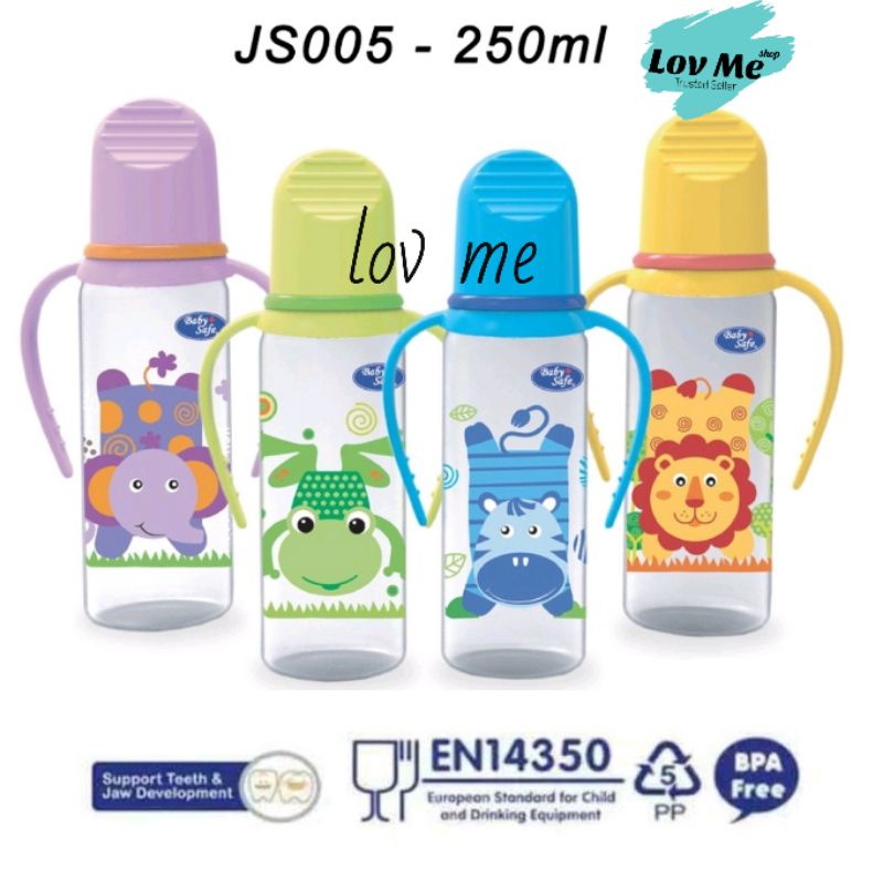 lov me❤ Baby Safe Botol Susu Bayi - Baby Bottle 125ml 150ml 250ml |botol dot bayi BPA FREE js001 002 003 004 005