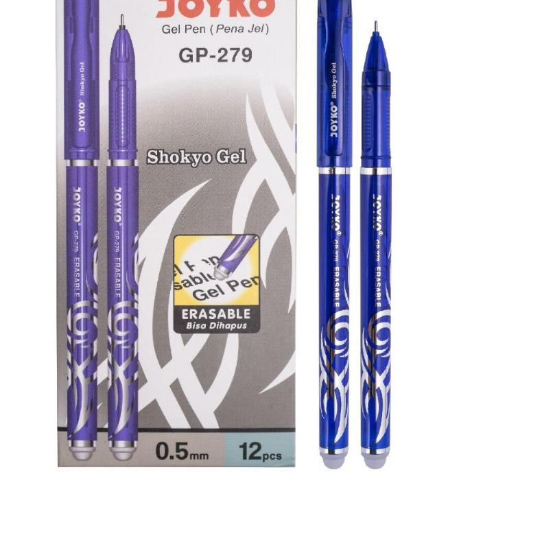 

►- PULPEN BISA DIHAPUS / ERASABLE GEL PEN GP 279 JOYKO SHOKYO GEL 0.5 MM BOLPEN HITAM BLACK LUSINAN