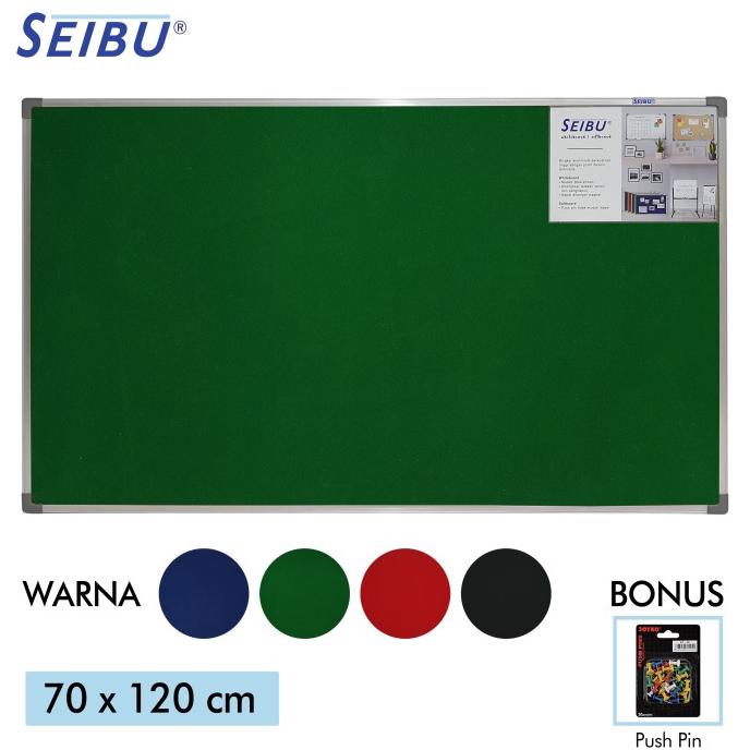 

Softboard Cork Board / Papan Mading Gantung Bludru Seibu 70 x 120 cm - Biru