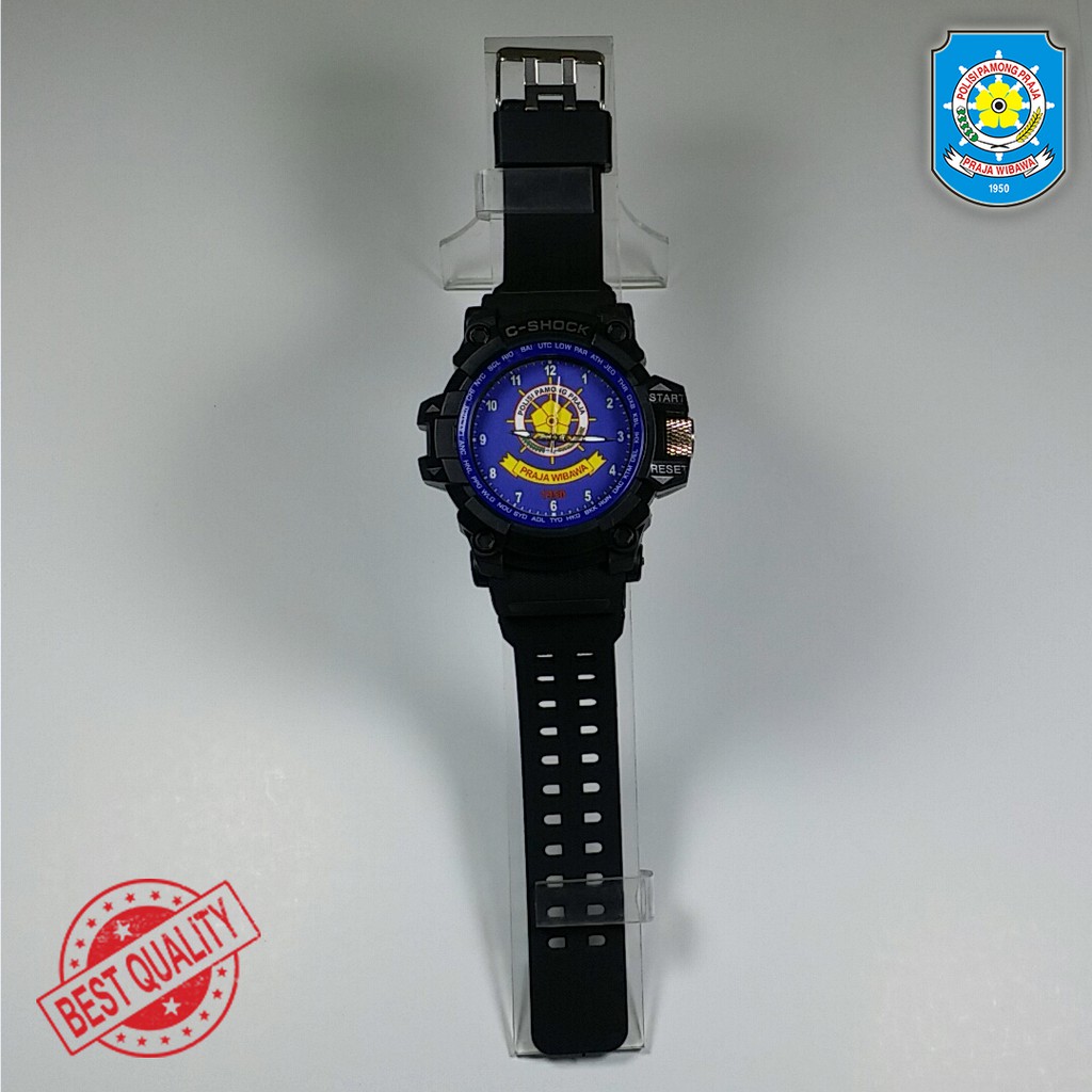 (BEST QUALITY) JAM POLISI PAMONG PRAJA {POL PP} LIST BIRU