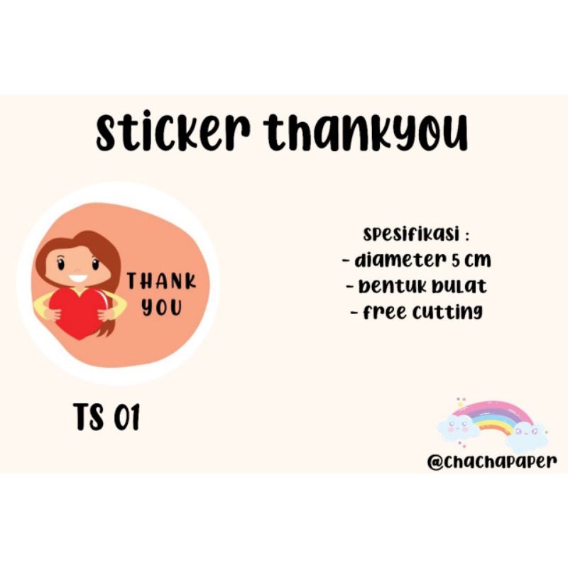 

[20 PIECES] STICKER THANKYOU/THANKYOU STICKER