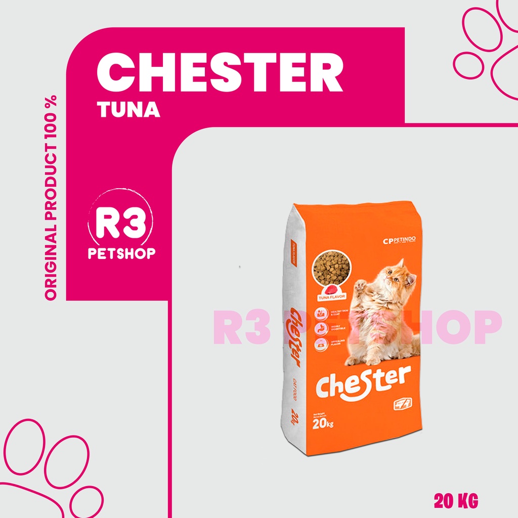 Makanan kucing  Chester Tuna Cat Food 20 kg Ekspedisi