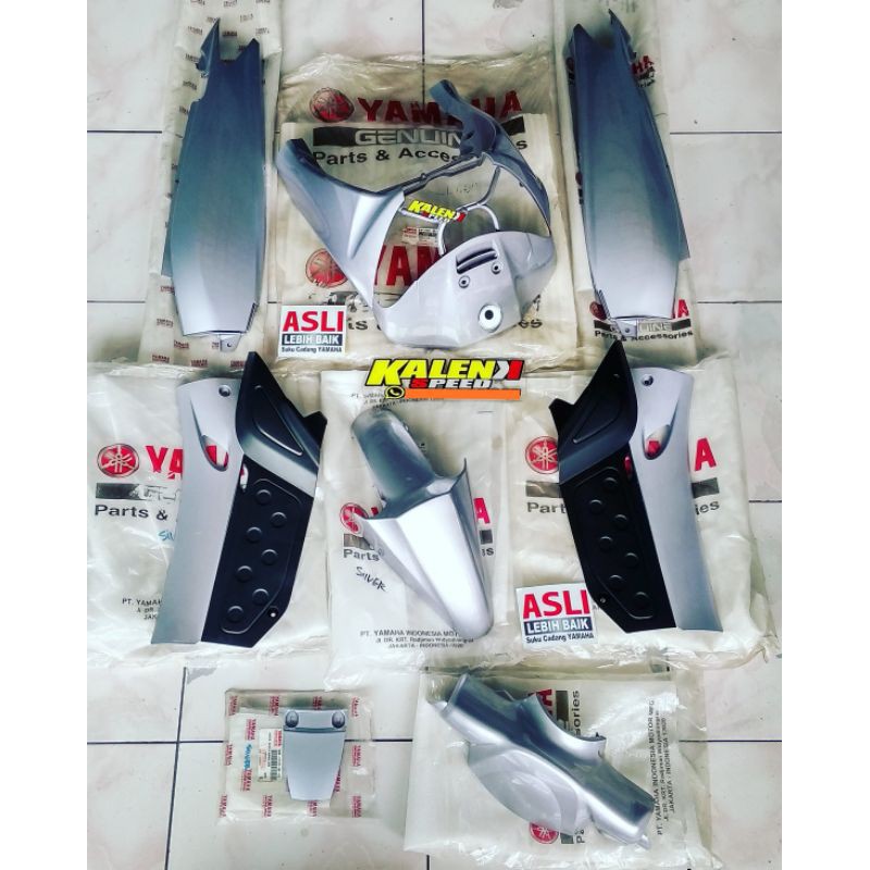 body nouvo lele silver original yamaha cover body nouvo lele silver full body halus