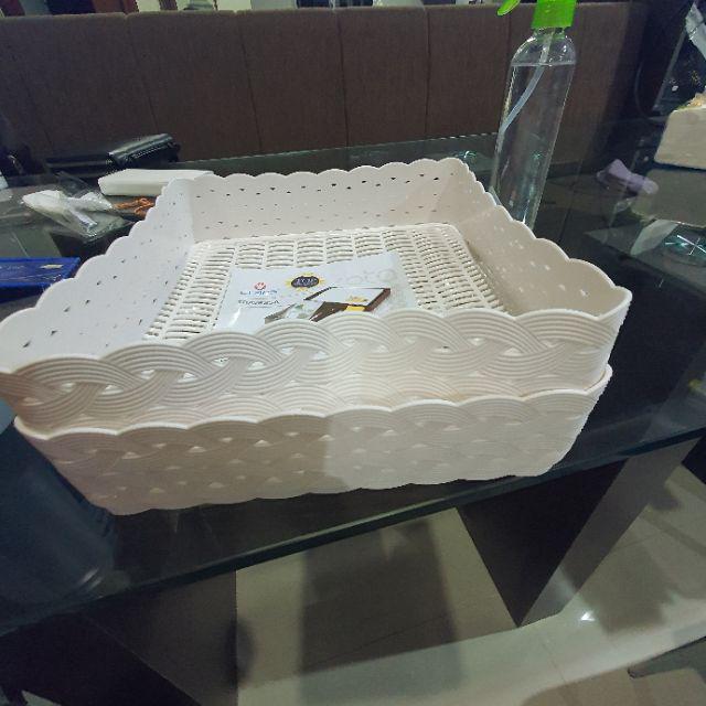 Claris Travessa Medium 0561 - Keranjang Dekorasi Anyaman Rotan