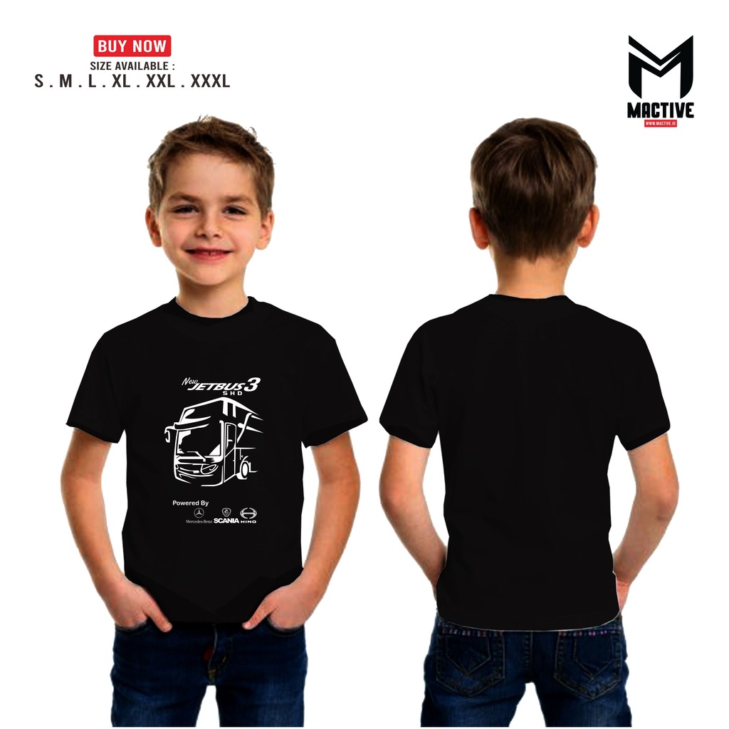 KAOS ANAK JETBUS 3 SCANIA CUSTOM BAJU ANAK  - MACTIVEKID