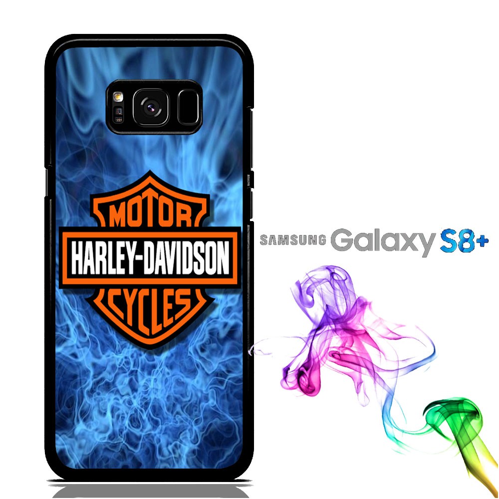 Harley Davidson Blue Flame X4207 Casing Samsung S8 Plus Custom Hard ca