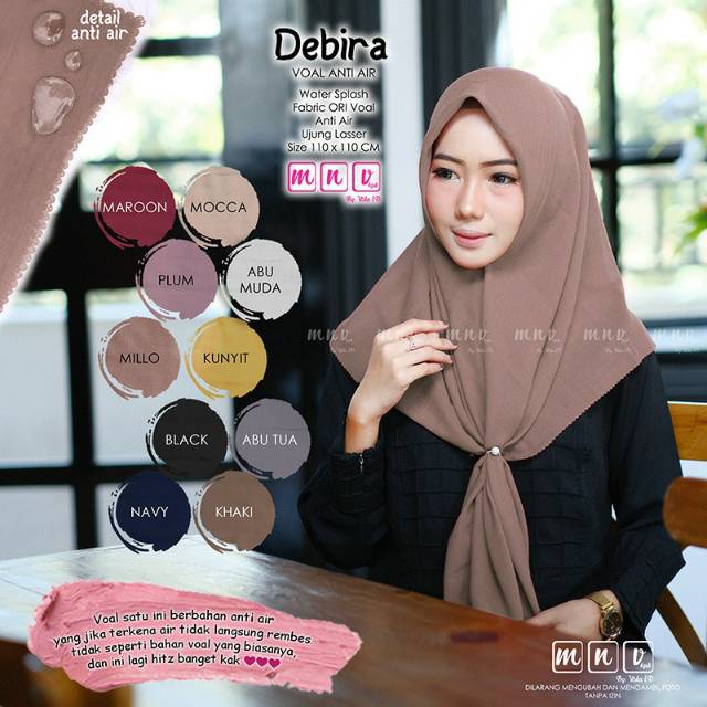 Jilbab DEBIRA/ HIJAB SQUARE/ ORI MNV RAQUMI