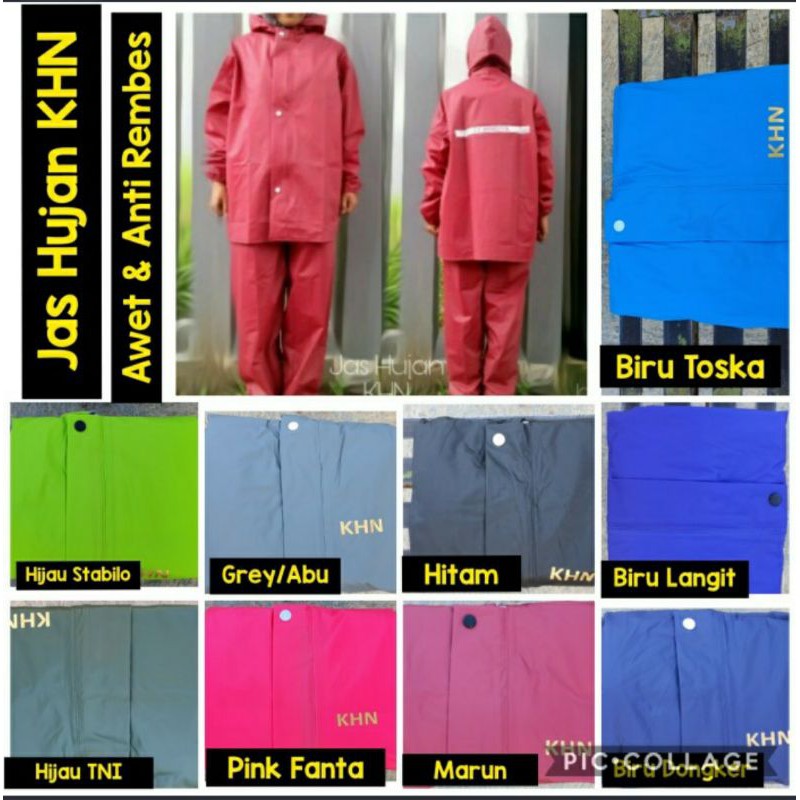 KHN Jas Hujan Jumbo Setelan Baju Dan Celana