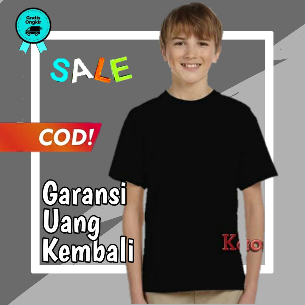 kaos polos anak laki umur 4 - 13 tahun baju anak laki laki kaos anak laki laki kaos anak polos KE135