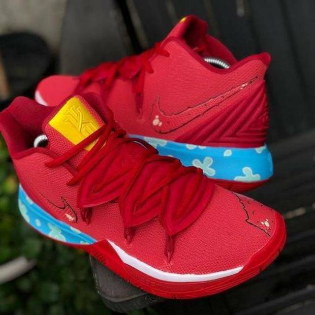 Nike Kyrie 5 Larry merah kualitas premium original Made in Vietnam
