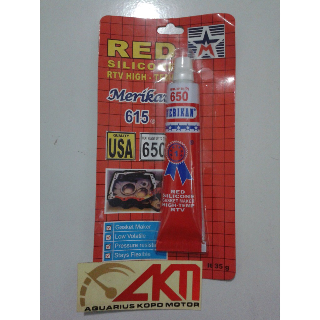 Auto Sealer Merikan 615 Hitam Lem Gasket Sealant Silicone USA