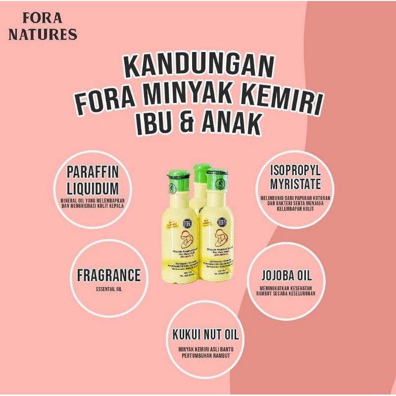 Fora Minyak Kemiri Murni Plus Jojoba Oil Penumbuh Rambut dan Alis POM 65ml