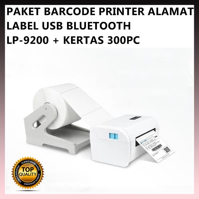 

Paket Printer Label Alamat BLUETOOTH ZJ 9200 + Kertas LABEL 100X150mm