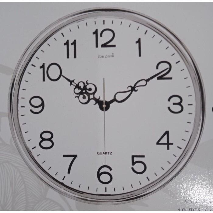 Jam Dinding ESTI LOREN tipe CR T2053 DW-Mesin Taiwan Movement