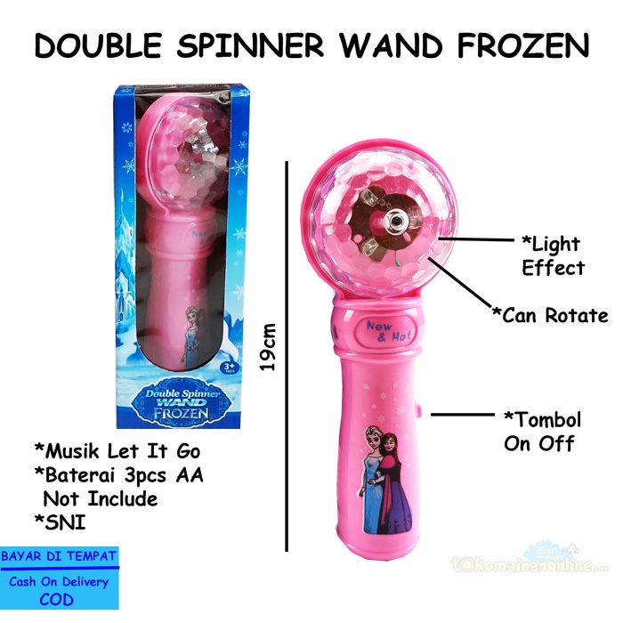 DOUBLE SPINNER WAND FROZEN - NB-04320 MAINAN TONGKAT FROZEN MUSIK LAMPU