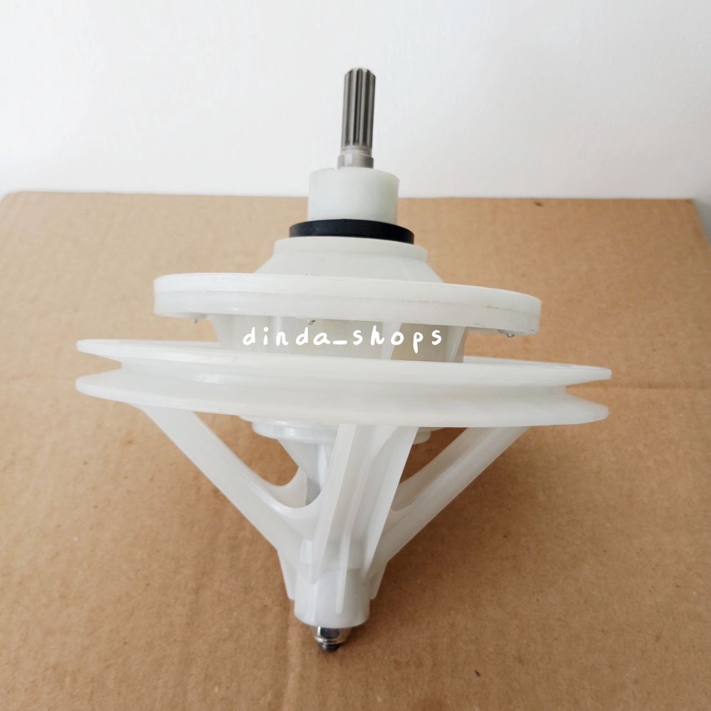 GEARBOX MESIN CUCI POLYTRON AS GERIGI / Sharp / Umum Puli Lebar 17.2 cm / Gear Box Pencuci Pully Besar as gigi 10
