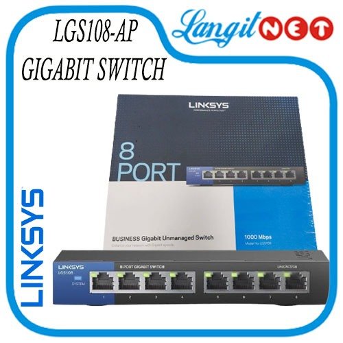 LINKSYS LGS108-AP 8 PORT BUSINESS DESKTOP GIGABIT SWITCH