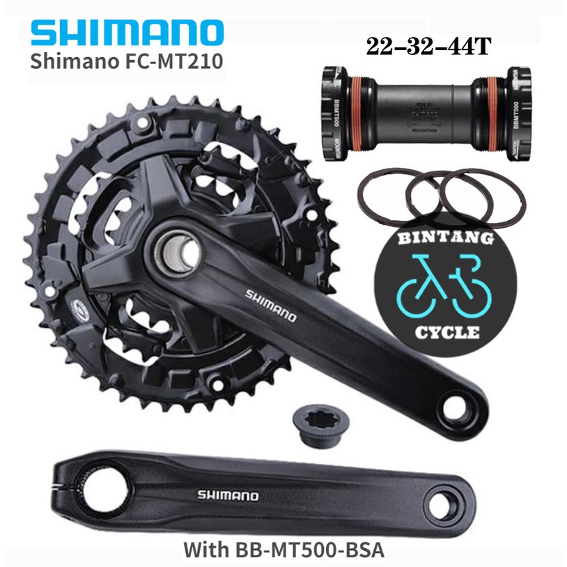 crank shimano mt-210 BB HT2 , TRIPLE 22T 32T 44T crank shimano altus
