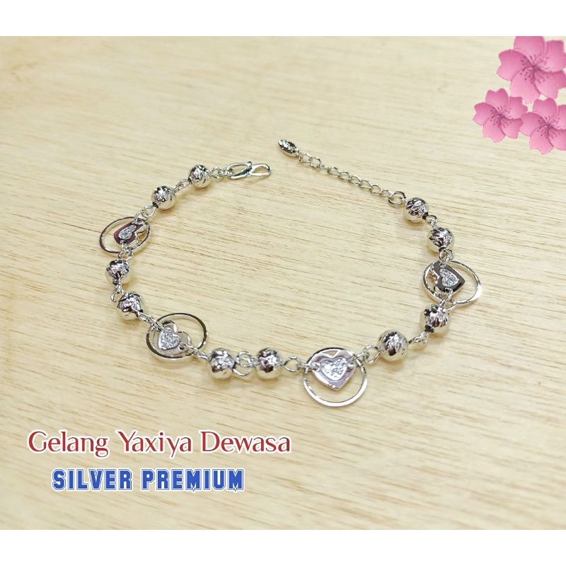 GELANG TANGAN SILVER LOVE LAPIS PERAK IMPORT
