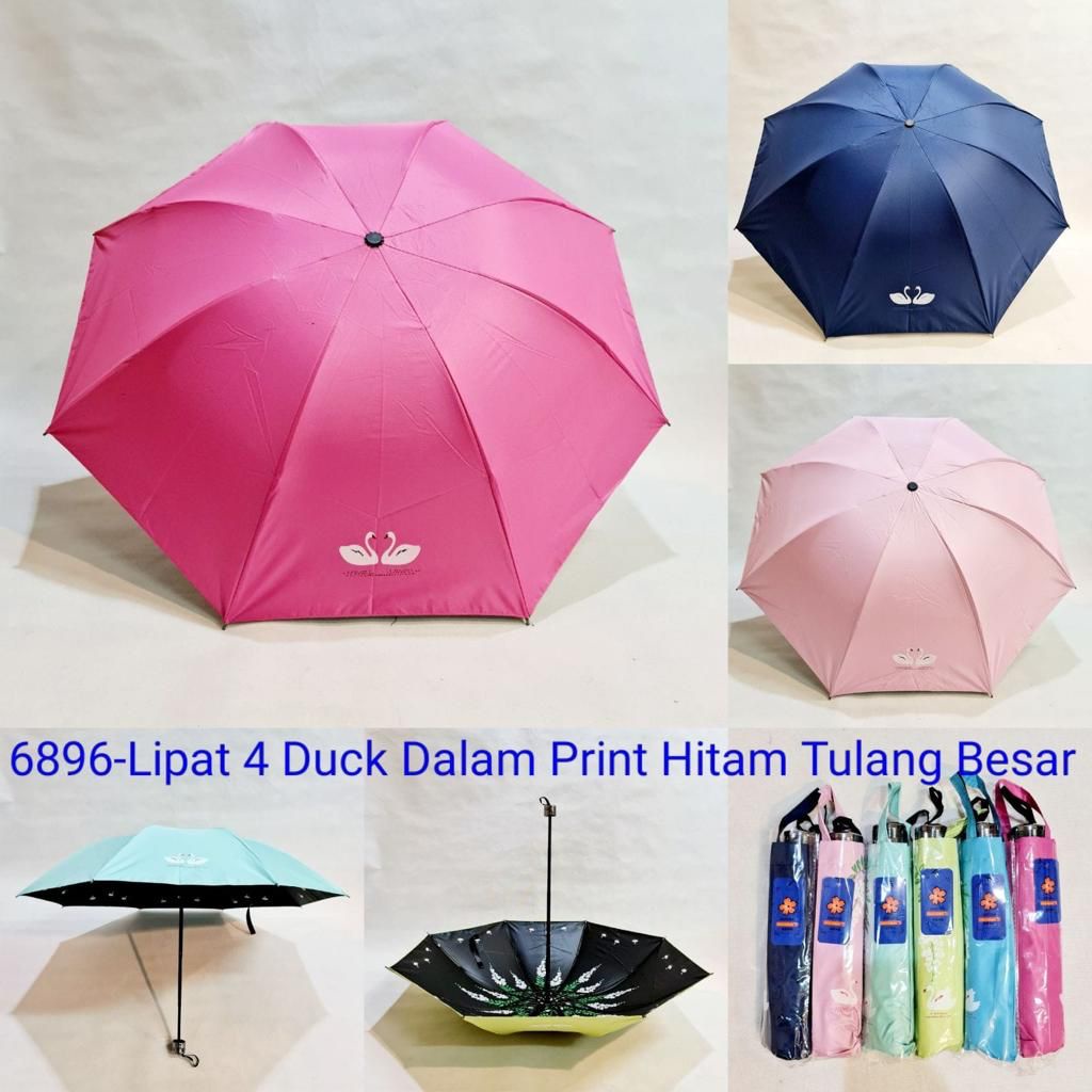 Payung lipat 4 Mini Anti UV Motif Nice Flaminggo And Spring