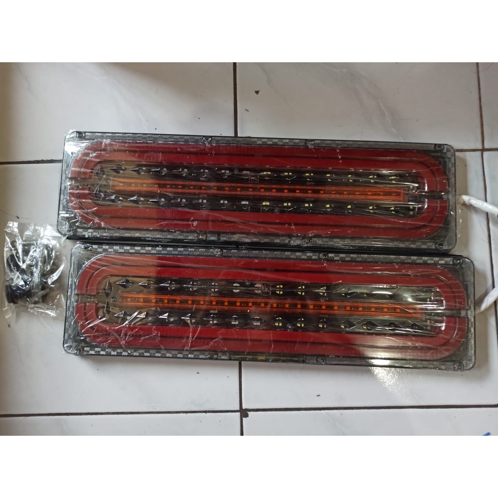 Stoplamp truk 24V model Oval stop lamp panjang 47cm