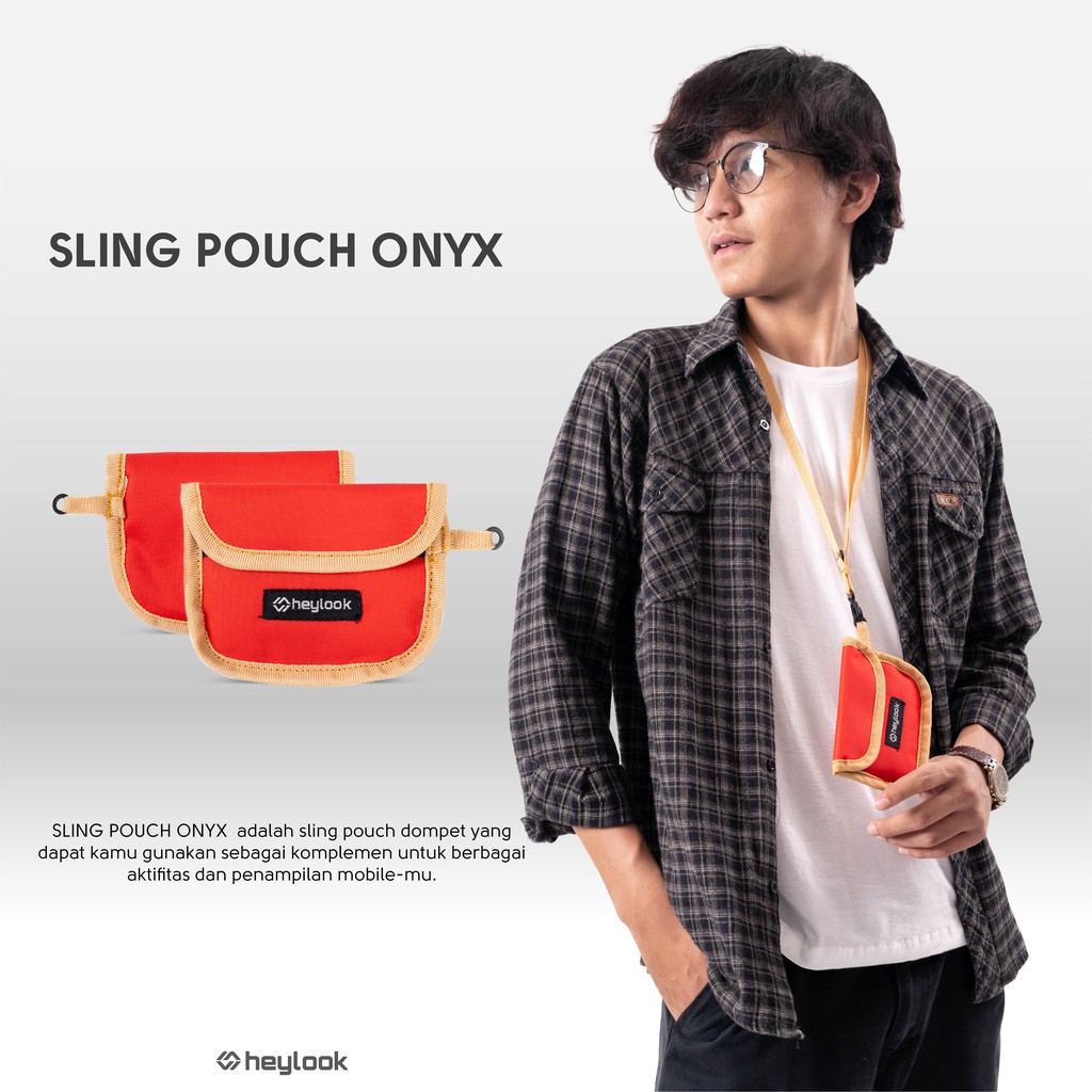 HEYLOOK Project - Sling Pouch ONYX Pouch Wallet Dompet Kartu Sling Bag Pouch Dompet Koin Neckbag Card Holder