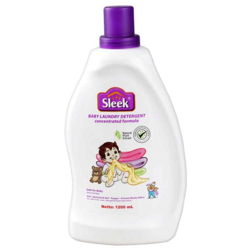 Sleek Laundry Detergent 1200ml Kemasan Botol Detergent Bayi