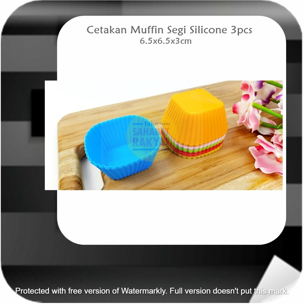 RML991N1 Cetakan Muffin Segi Silicone Warna 3s