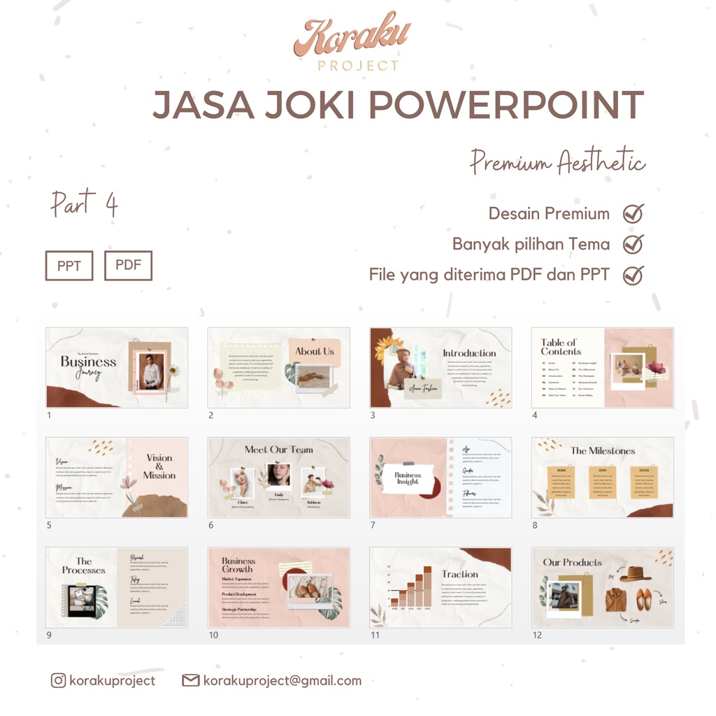 Jasa Buat PPT Premium Aesthetic Murah | Part 4