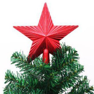 Top Star 20 cm Hiasan Pucuk Pohon Natal Bintang Polos Aksesoris Christmas